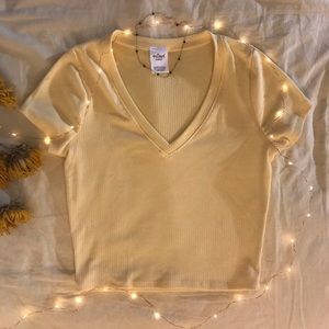 NWOT Yellow cropped top